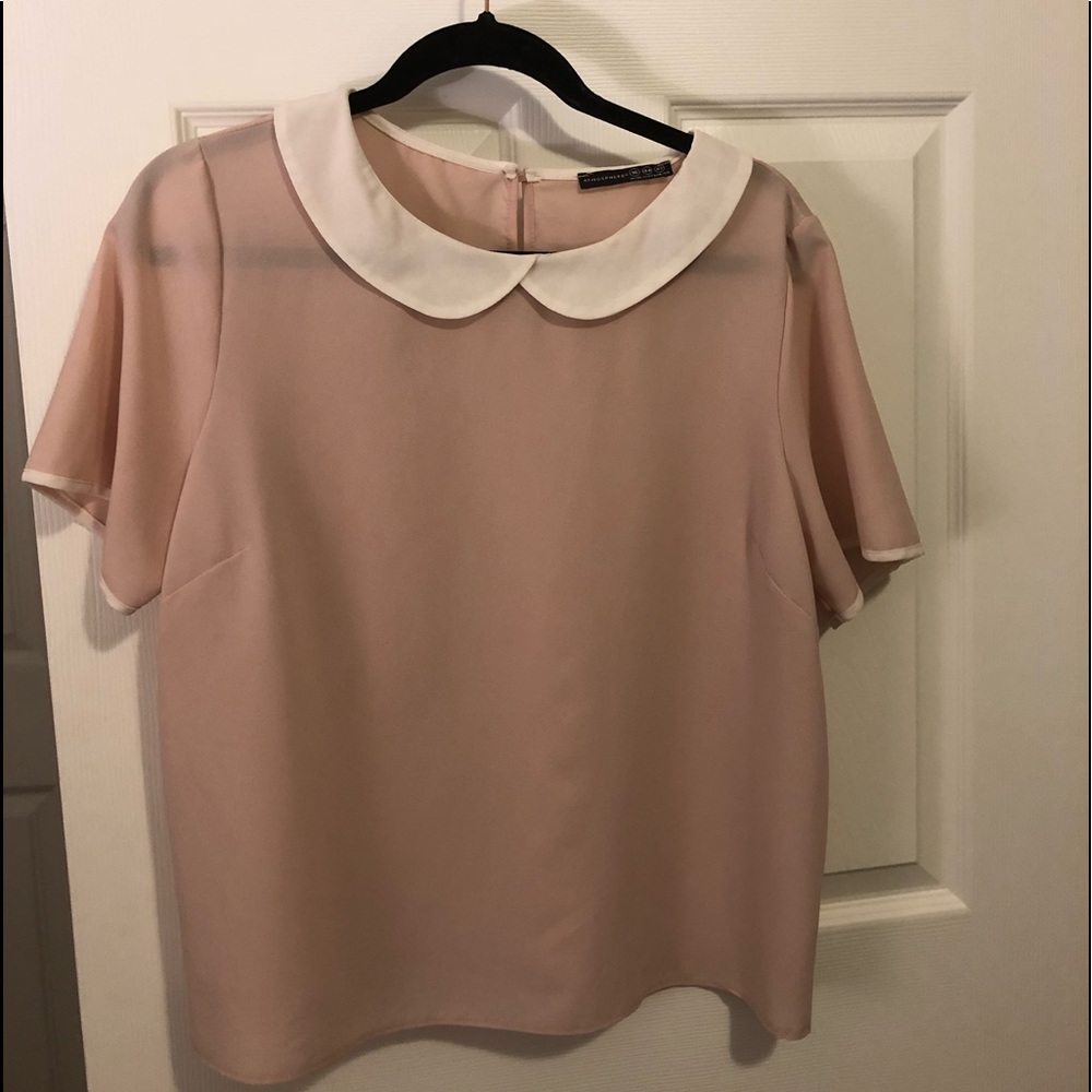 Sheer Dress shirt with collar. NWOT